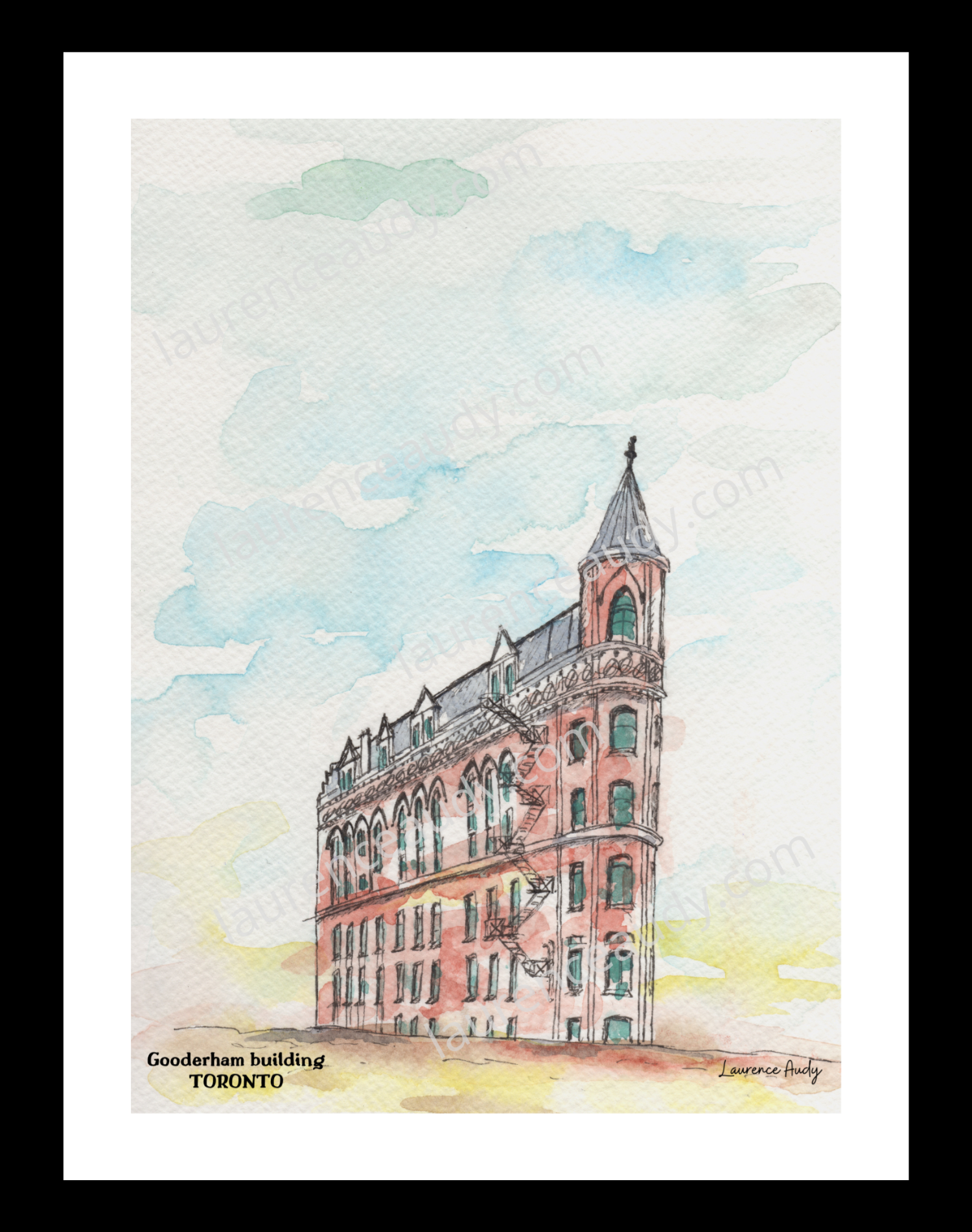 Affiche Gooderham building à Toronto — aquarelle – Image 2